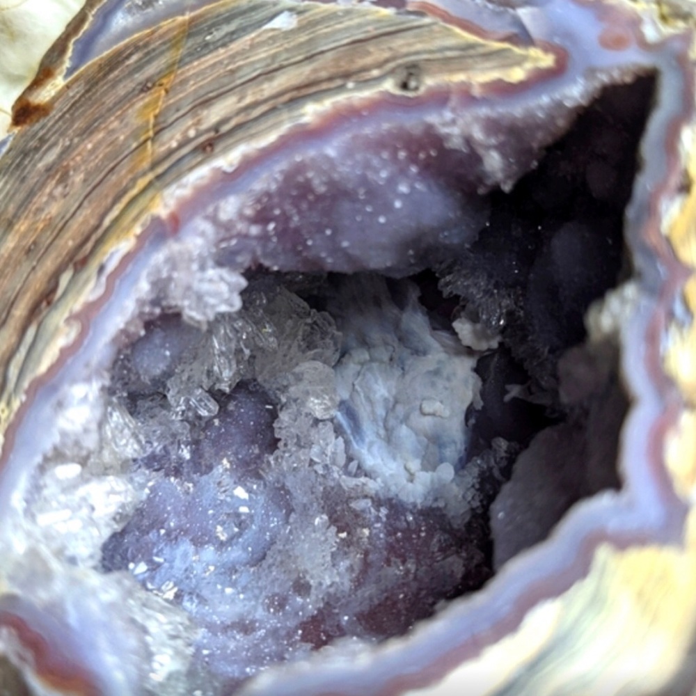 Galaxy Geode Quartz Druzy Crystal - Picture 3 of 11